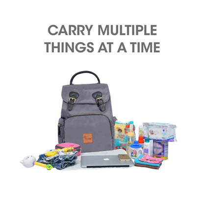 R For Rabbit Caramello Bliss Diaper Backpack Bag, Grey