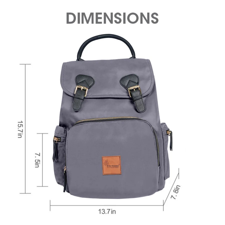 R For Rabbit Caramello Bliss Diaper Backpack Bag, Grey