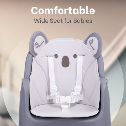 R for Rabbit 4 In 1 Cherry Berry Grand High Chair - Convertible, Removable Tray, Non Slippery-Anti Tipping
