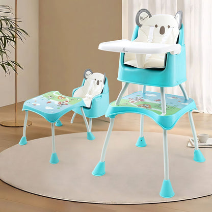 R for Rabbit 4 In 1 Cherry Berry Grand High Chair - Convertible, Removable Tray, Non Slippery-Anti Tipping