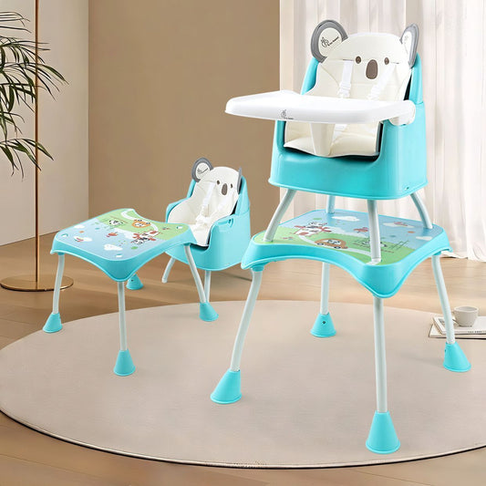 R for Rabbit 4 In 1 Cherry Berry Grand High Chair - Convertible, Removable Tray, Non Slippery-Anti Tipping