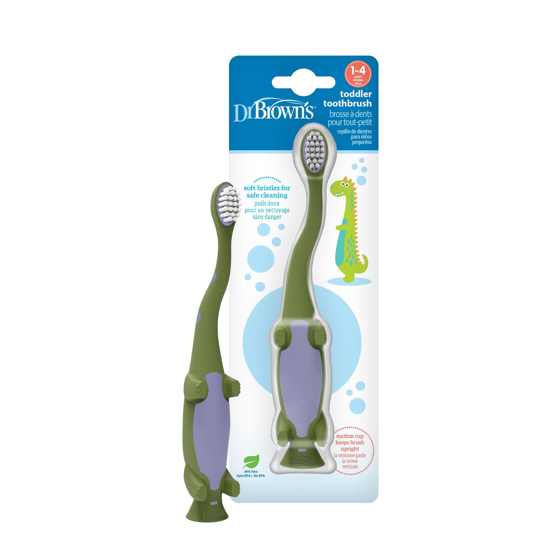 Dr. Brown's Infant-To-Toddler Manual Toothbrush, Green - 1 Count