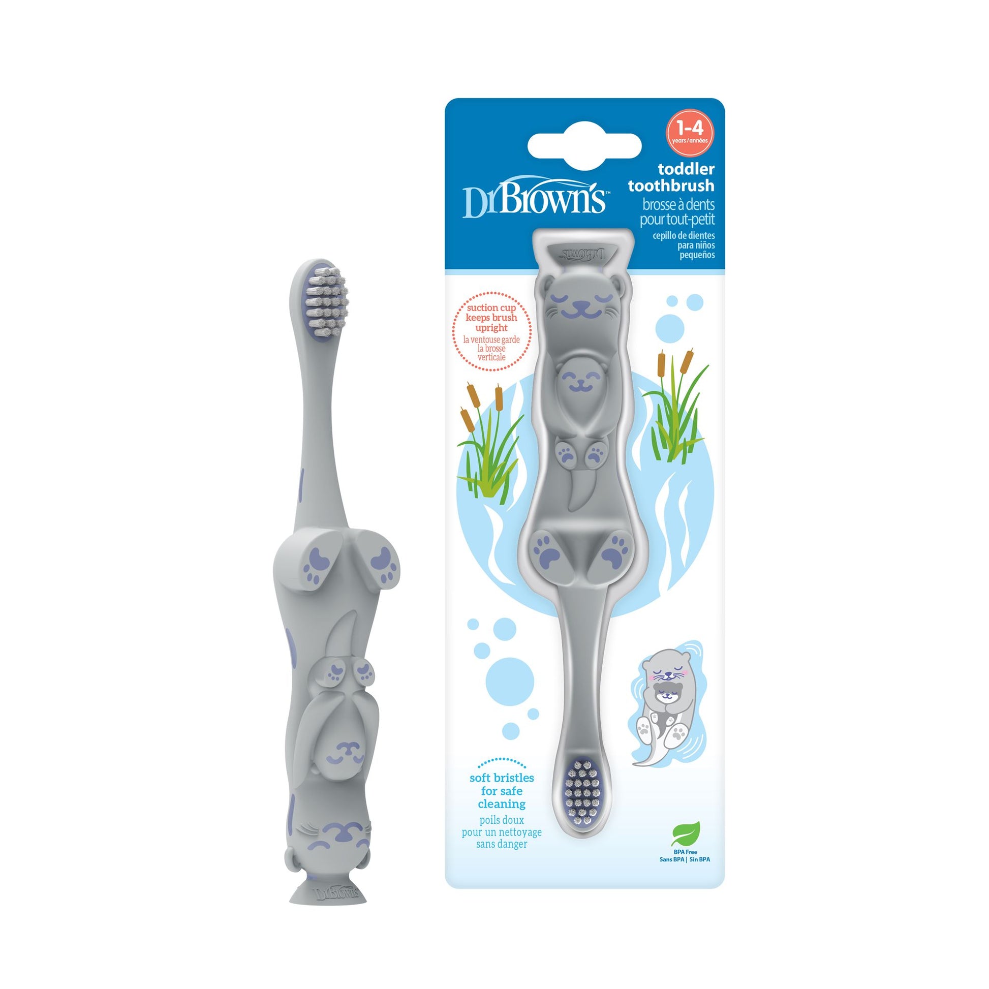 Dr. Brown's Infant-To-Toddler Manual Toothbrush, Gray - 1.00 Count
