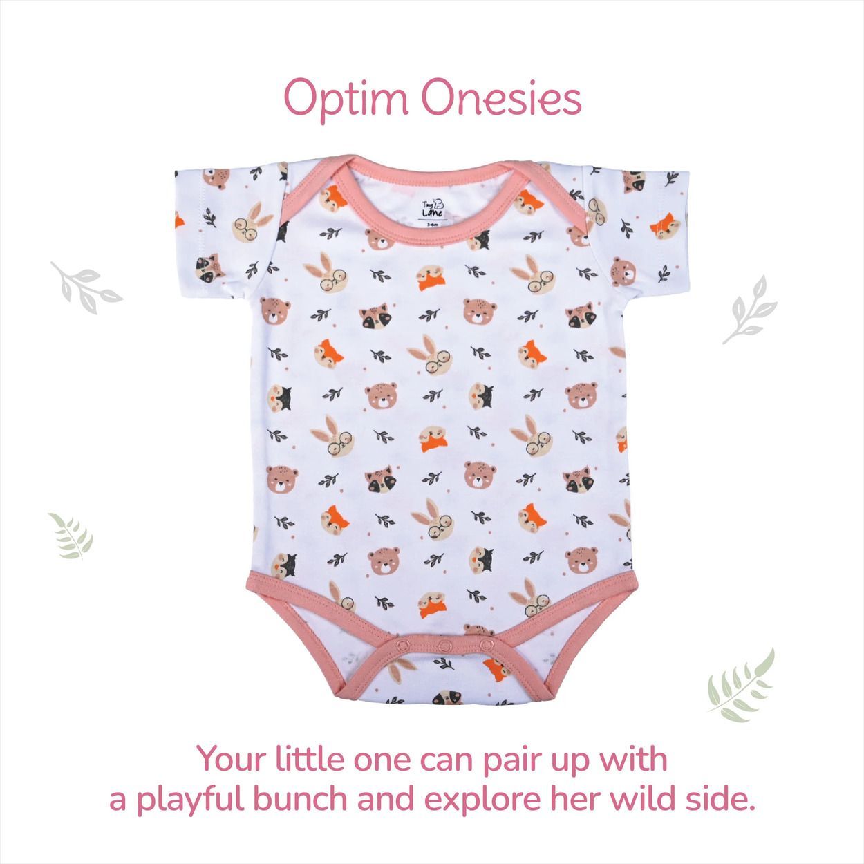 Tiny Lane Adorable Baby Onesies - Honey Bunny, Magical Flite and Krescent Koala (Pack of 3)