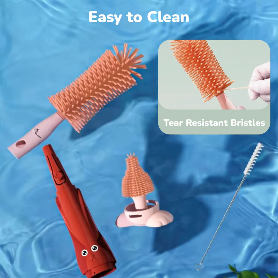 R For Rabbit Hygo Care Bunny Baby Feeding Bottle Cleaner 3-in-1 Multipurpose Brush Set