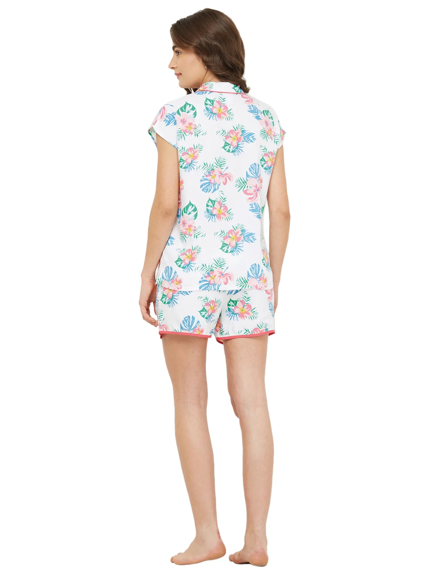 Mystere Paris Tropical Floral Print Shorts Set