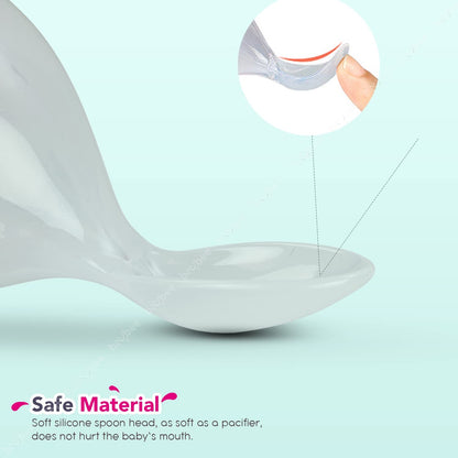 Baybee Silicone Food Feeder, Anti-Colic & BPA Free Squeeze Feeder Bottle with Spoon for Semi-Solid Food for Infants | Baby Squeeze Food Feeder for Baby 3+ Months (Yellow)
