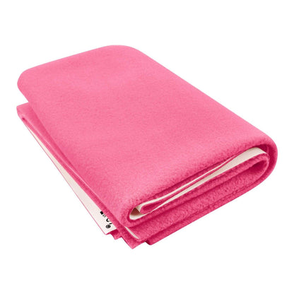Polka Tots Velvet Pink Waterproof & Reusable Baby Bed Protector Absorbent Mat Dry Sheet (Medium)