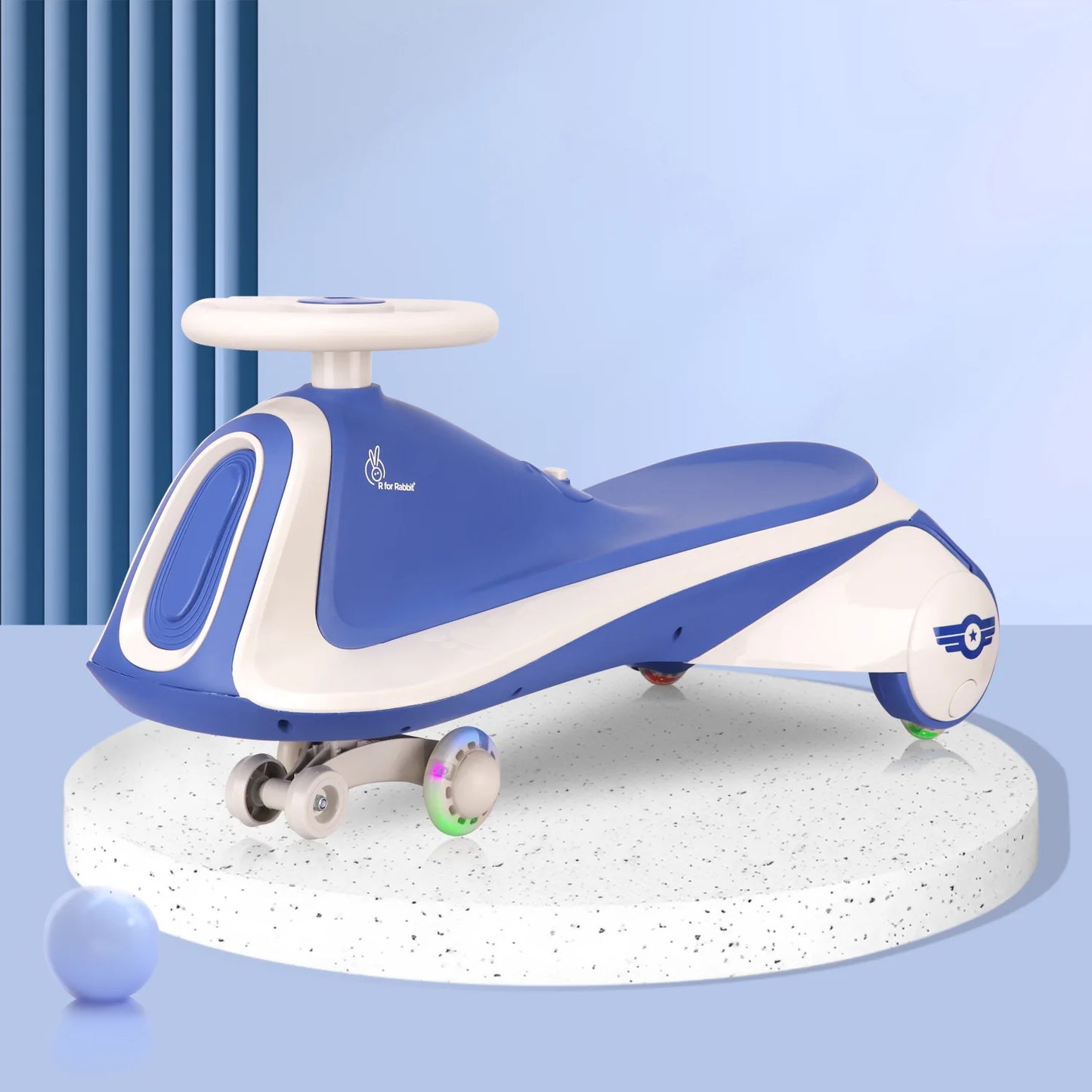 R For Rabbit Iya Iya Sportz swing car for kids, Blue Grey