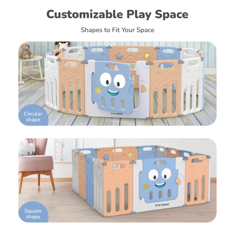 R for Rabbit Joyland Playard For Kids 14-Panel Playard, Babies' Play Area, Indoor Setup