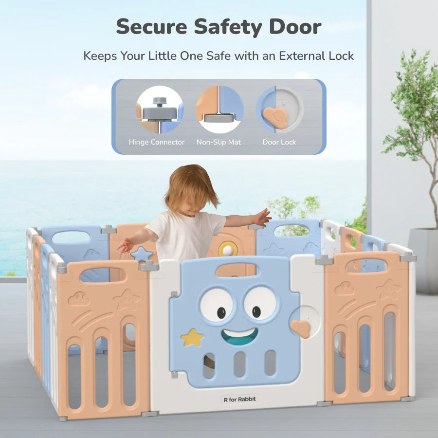 R for Rabbit Joyland Playard For Kids 14-Panel Playard, Babies' Play Area, Indoor Setup