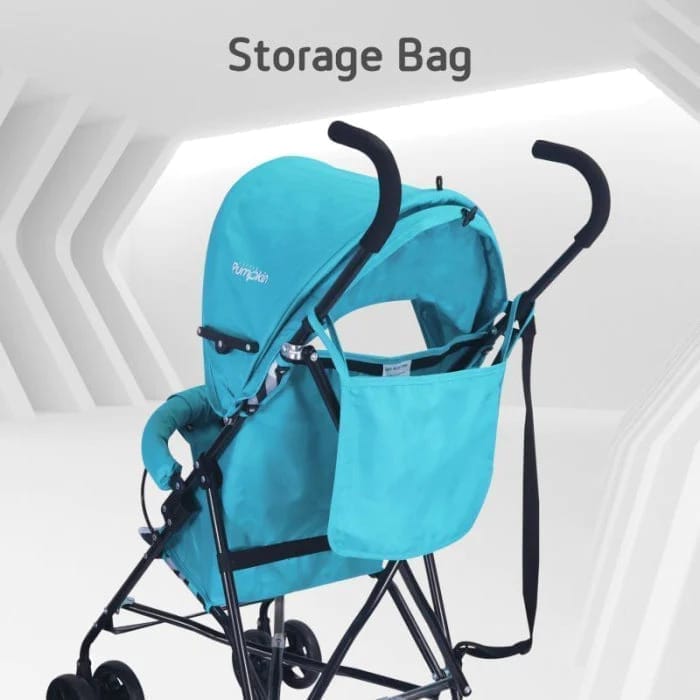 R for Rabbit Kiddie Kingdom Buggy Stroller - Fully Adjustable Canopy, Compact Umbrella Fold, Rear Brakes Blue