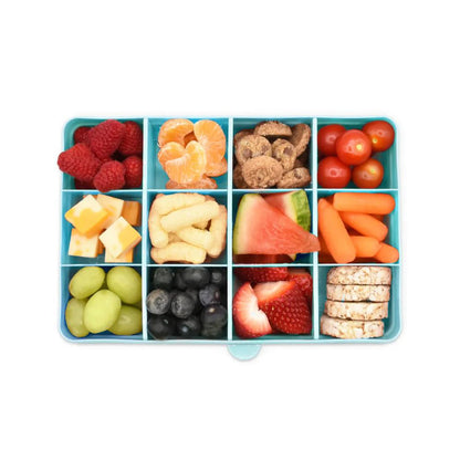 melii Snackle Box with 12 Individual compartments, Removable dividers, Snack Capacity 4oz/114ml Each, Blue
