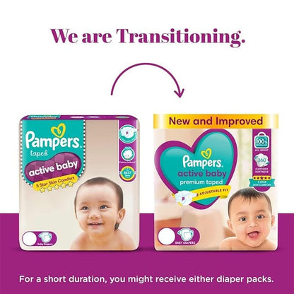 Pampers Small- Pack of 92 Active Baby Small (3-8 Kg)