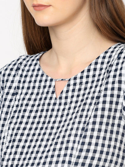 Mystere Paris Cute checkered Maternity Top