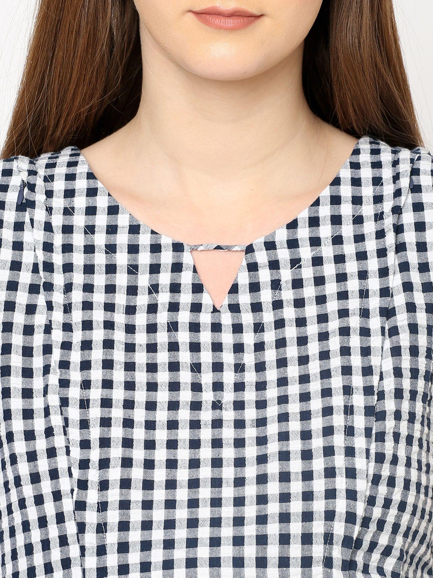 Mystere Paris Cute checkered Maternity Top