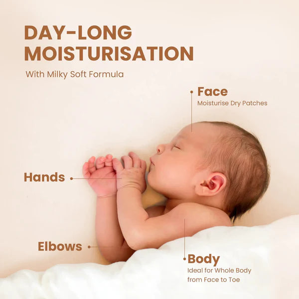 Mother Sparsh Daily Moisturizing Milky Soft Baby Face & Body Butter Buttery Soft Nourishment for Baby