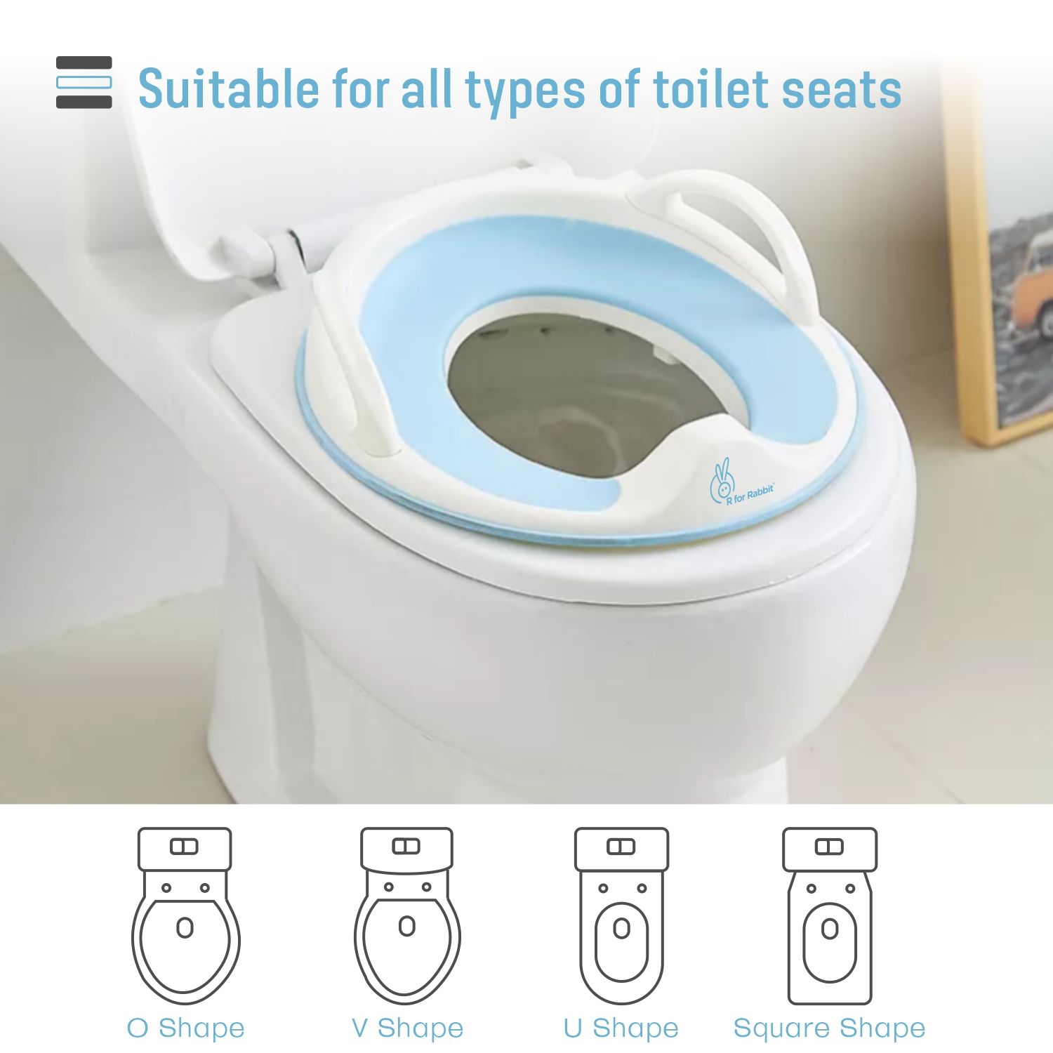 R for Rabbit Minimo Toilet Seats Happy And Comfy Potty Training Seat For Baby Blue