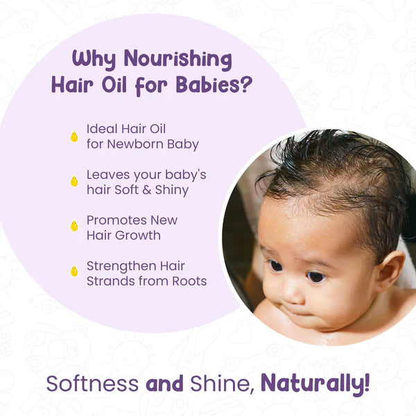 Mother Sparsh Nourishing Baby Hair Oil - Enriched with Saffron & Almond