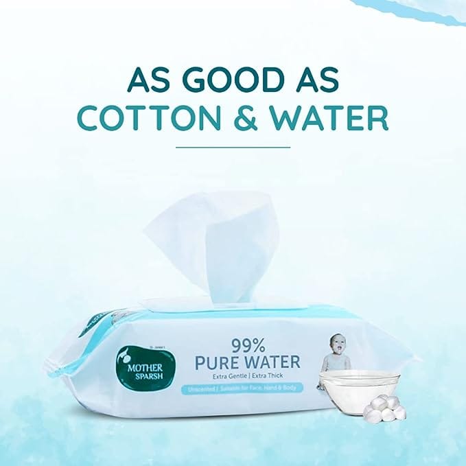 99 Percent Pure Water Unscented Baby Wipes Combo -2X72Pcs