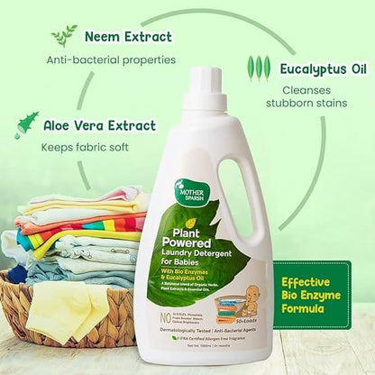 Mother Sparsh Plant Powered Laundry Detergent For Babies-1-Ltr