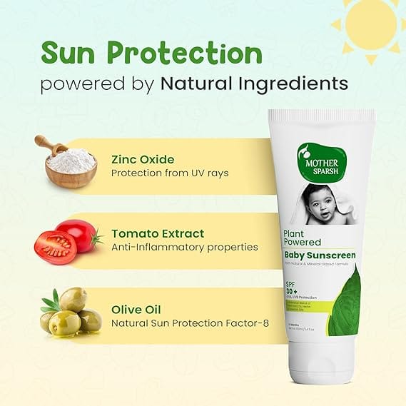 Mother Sparsh Plant Powered Natural Baby Sunscreen Lotion (tube)-100ML