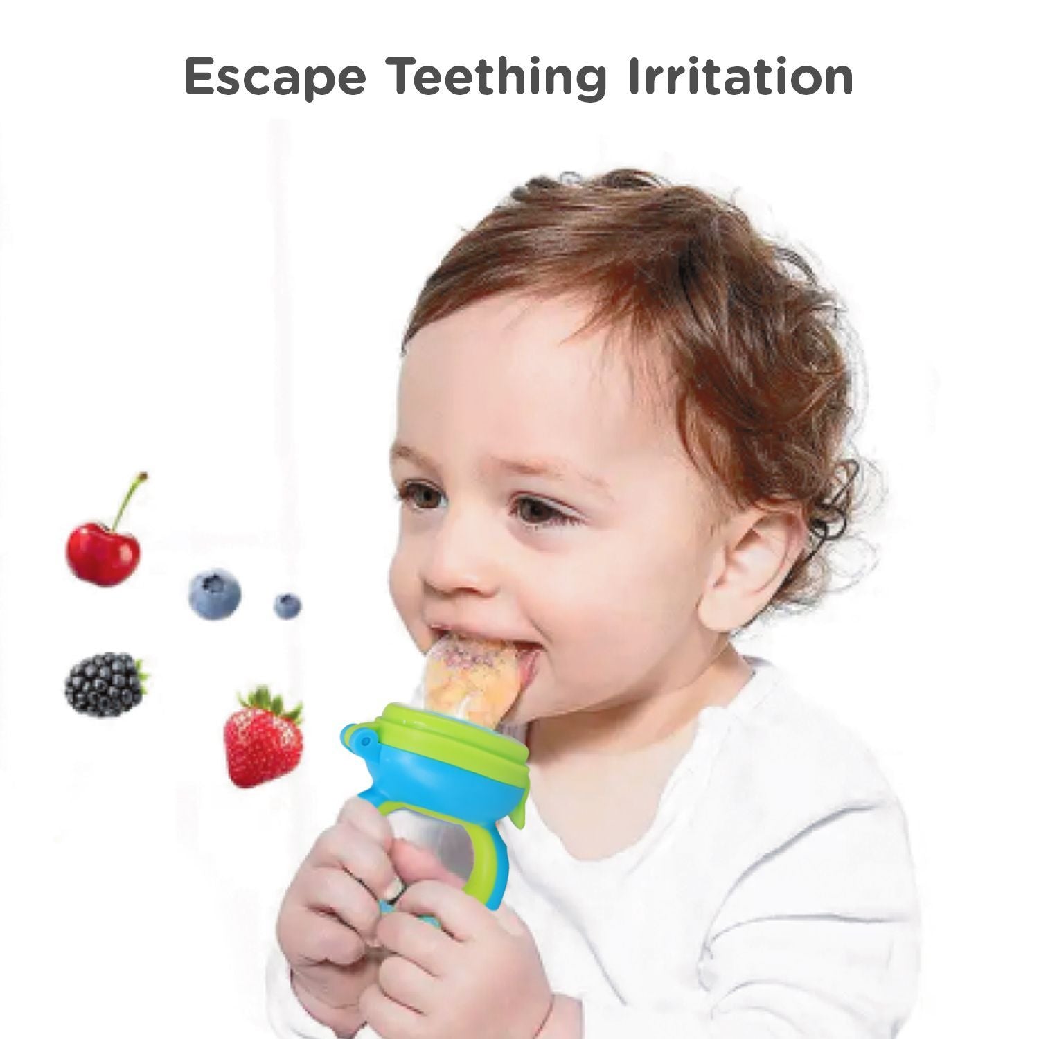 R for Rabbit First Feed Bunny Nibbler For Babies (Green Blue)