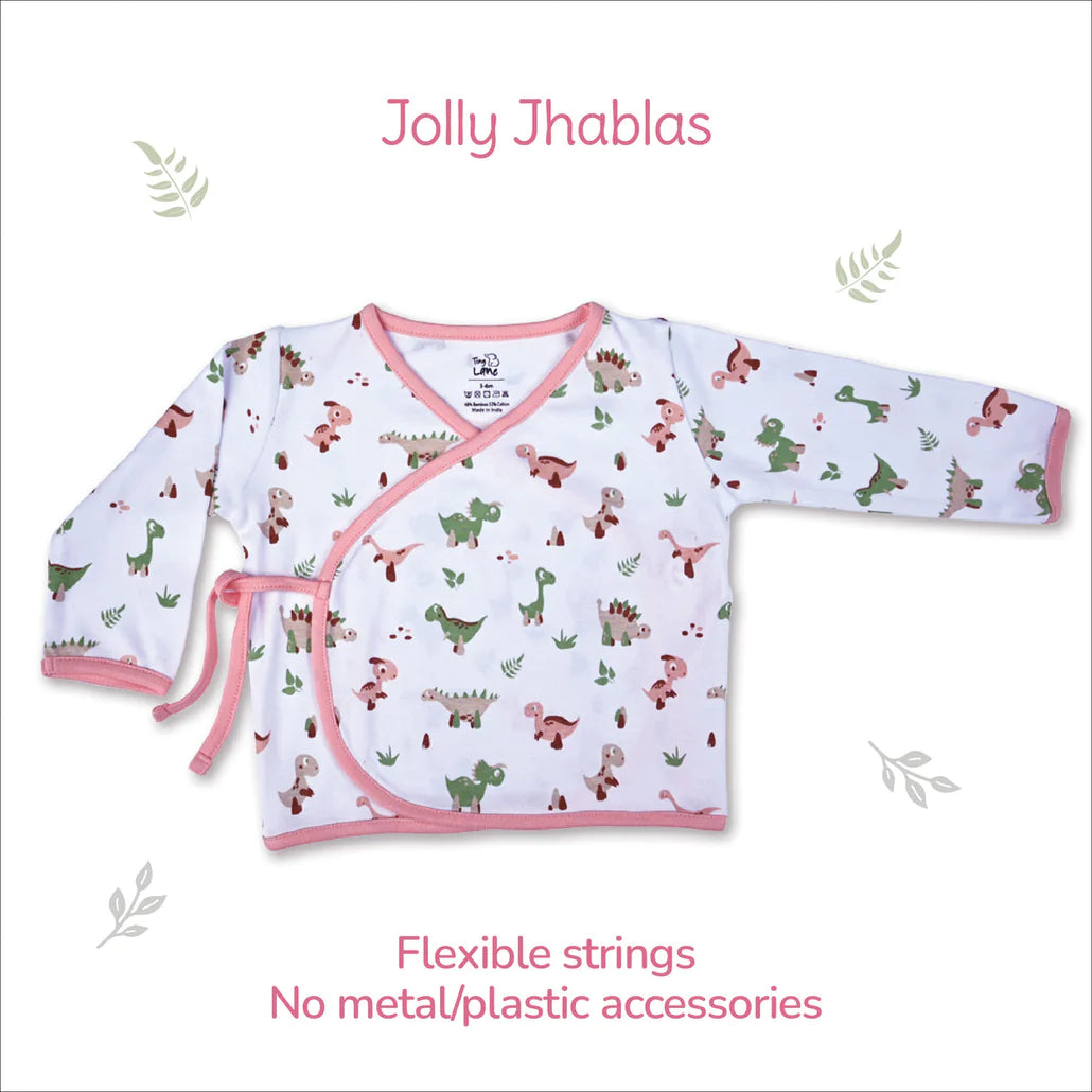 Tiny Lane Tiny Wild Series Infant Gift Set | Pack of 9 - Jhabla, Legging, Onesie, C/B/M, Bib, Blanket, Nappy