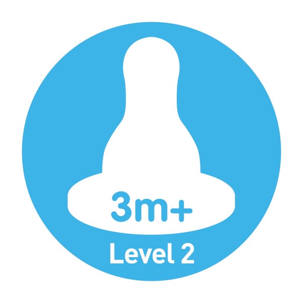 Dr. Brown's Natural Flow Level 2 Silicone Baby Bottle Nipples (2-Pack)