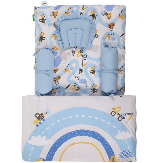 Nuluv Pack of 5 Infant Pure Cotton Soft Quilt Baby Blanket Bed Sets