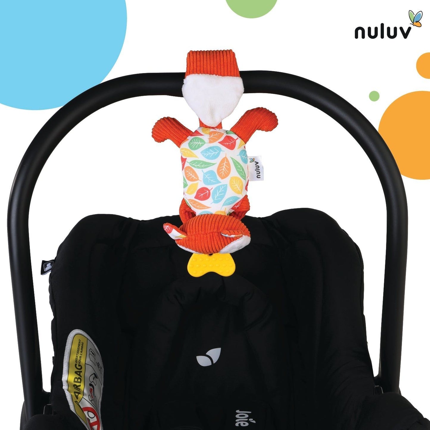 Nuluv Squirrel Soft Toy - Teether, Squeaky Crinkle Squirrel Play Toy for Baby 3 Months+