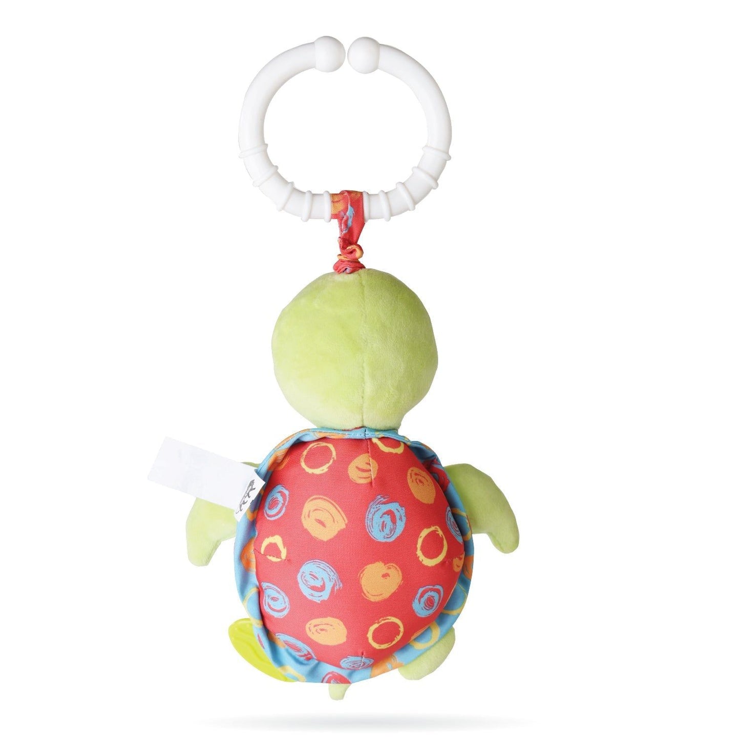 Nuluv Tortoise Jittery Teether Rattle Plush Toy Hanging Rattle, Stroller Toy with Tactile Material for Baby 3 Months+