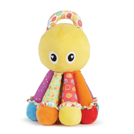 Nuluv Activity Octopus Early Learning Play Soft Toy with Crinkle Sound Rattle for Baby 3 Months+