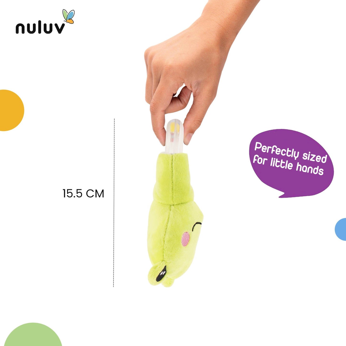 Nuluv Frog Ring Rattle Toy, Soft Toy with Rattle Sound, Ring Rattle for Babies and Infants, Develops Sight, Sound and Motor Skills, Lightweight and Portable, Non-Toxic, for Babies 3+ Months