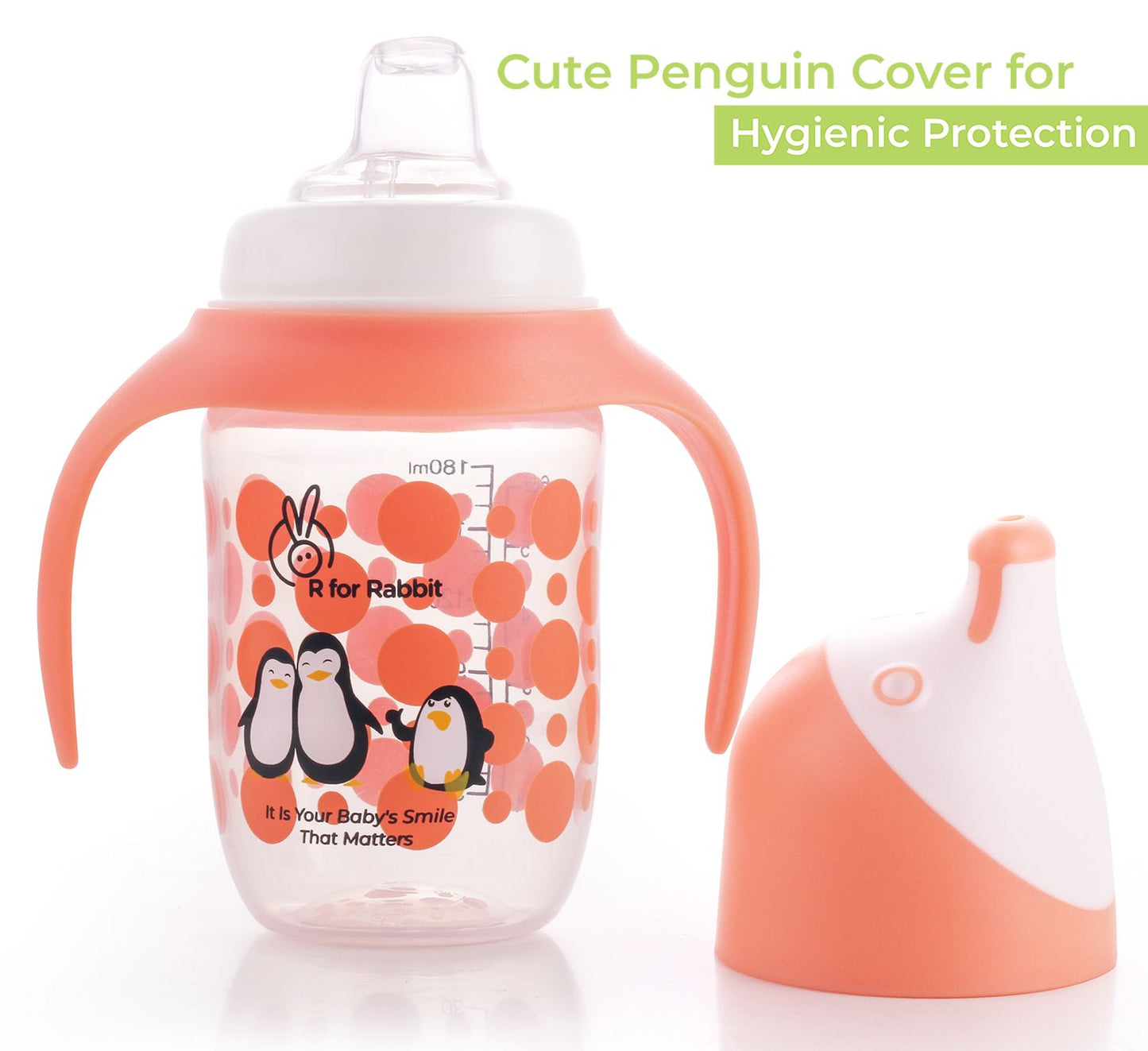 R for Rabbit Penguin Spout Cup Orange