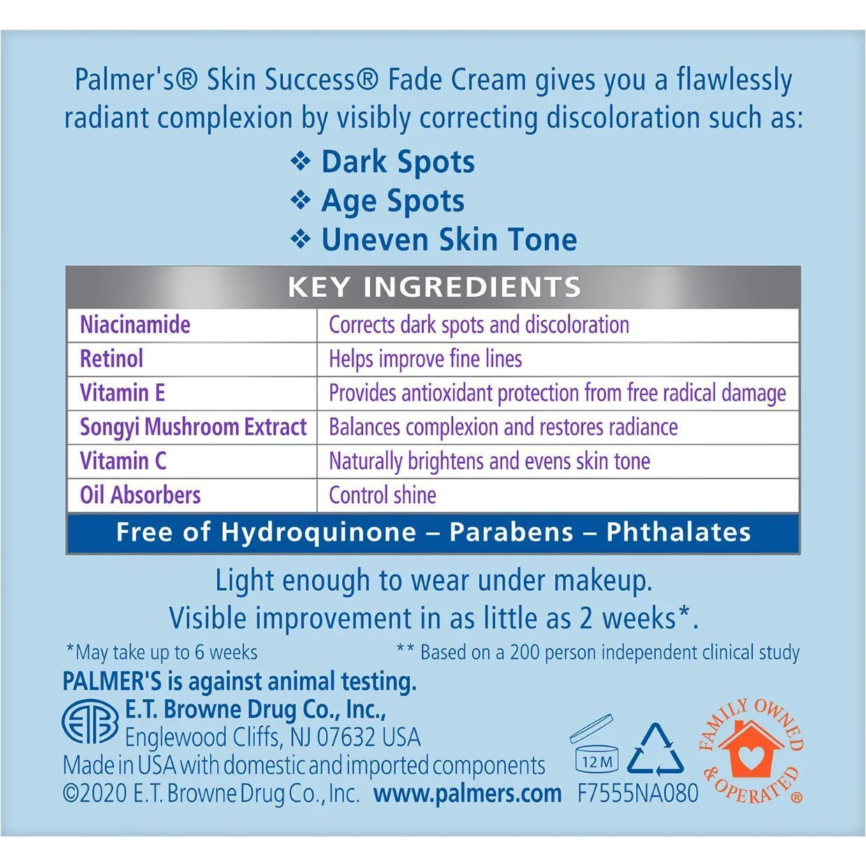 Palmer's Skin Success Fade Cream for Oily Skin, 75gm