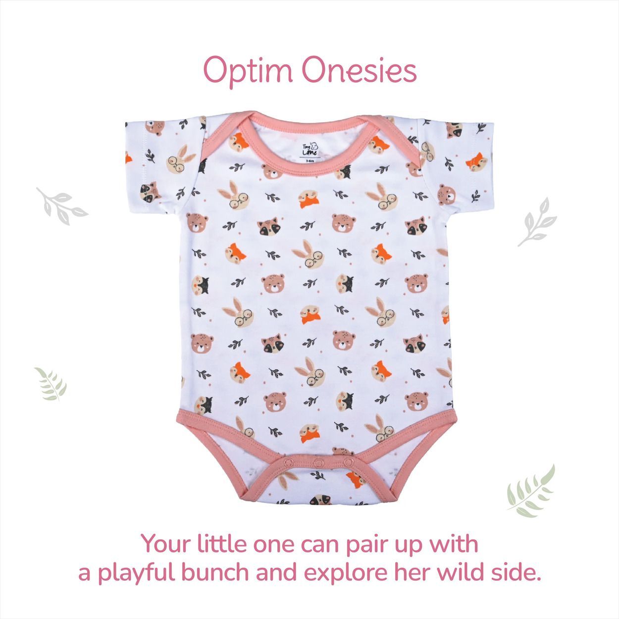 Tiny Lane Adorable Baby Onesies - Jolly Ride + Honey Bunny (Pack of 2)