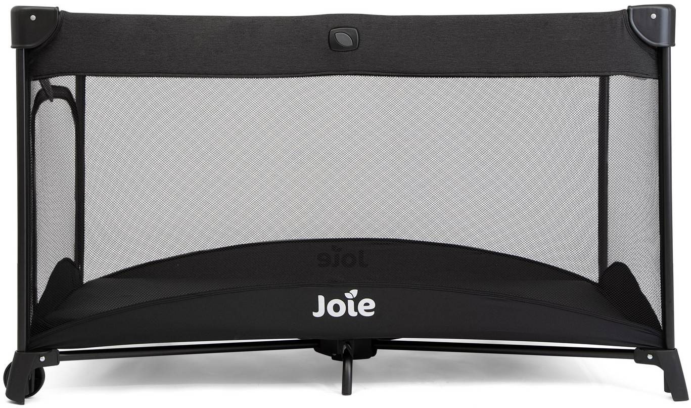 Joie Allura 120 Travel Cot – Full-Size Bassinet, Mesh Ventilation, Zippered Side Entry, Removable Mattress, Carry Bag & Wheels – from Birth to 15 kg
