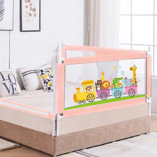 R for Rabbit Safari Bed Rail for Baby Easy Install, Anti-Fall Safeguard for Toddler Safety, Pink
