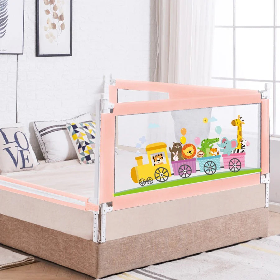 R for Rabbit Safari Bed Rail for Baby Easy Install, Anti-Fall Safeguard for Toddler Safety, Pink