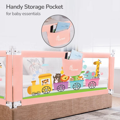 R for Rabbit Safari Bed Rail for Baby Easy Install, Anti-Fall Safeguard for Toddler Safety, Pink