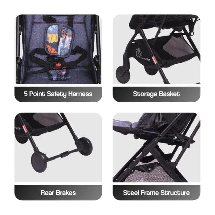R for Rabbit Pocket Stroller Lite Grey