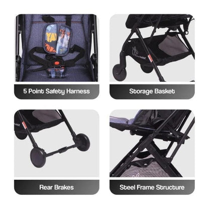 R for Rabbit Pocket Stroller Lite Grey