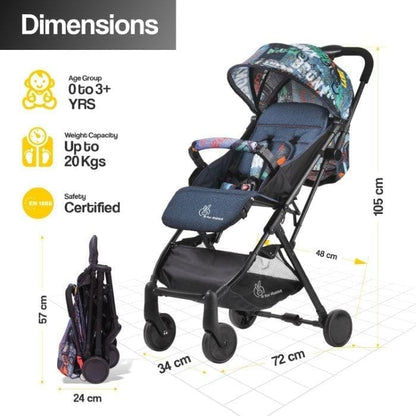 R for Rabbit Pocket Stroller Lite Grey