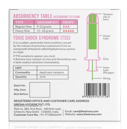 Premium Applicator Tampons by (16 Pcs)