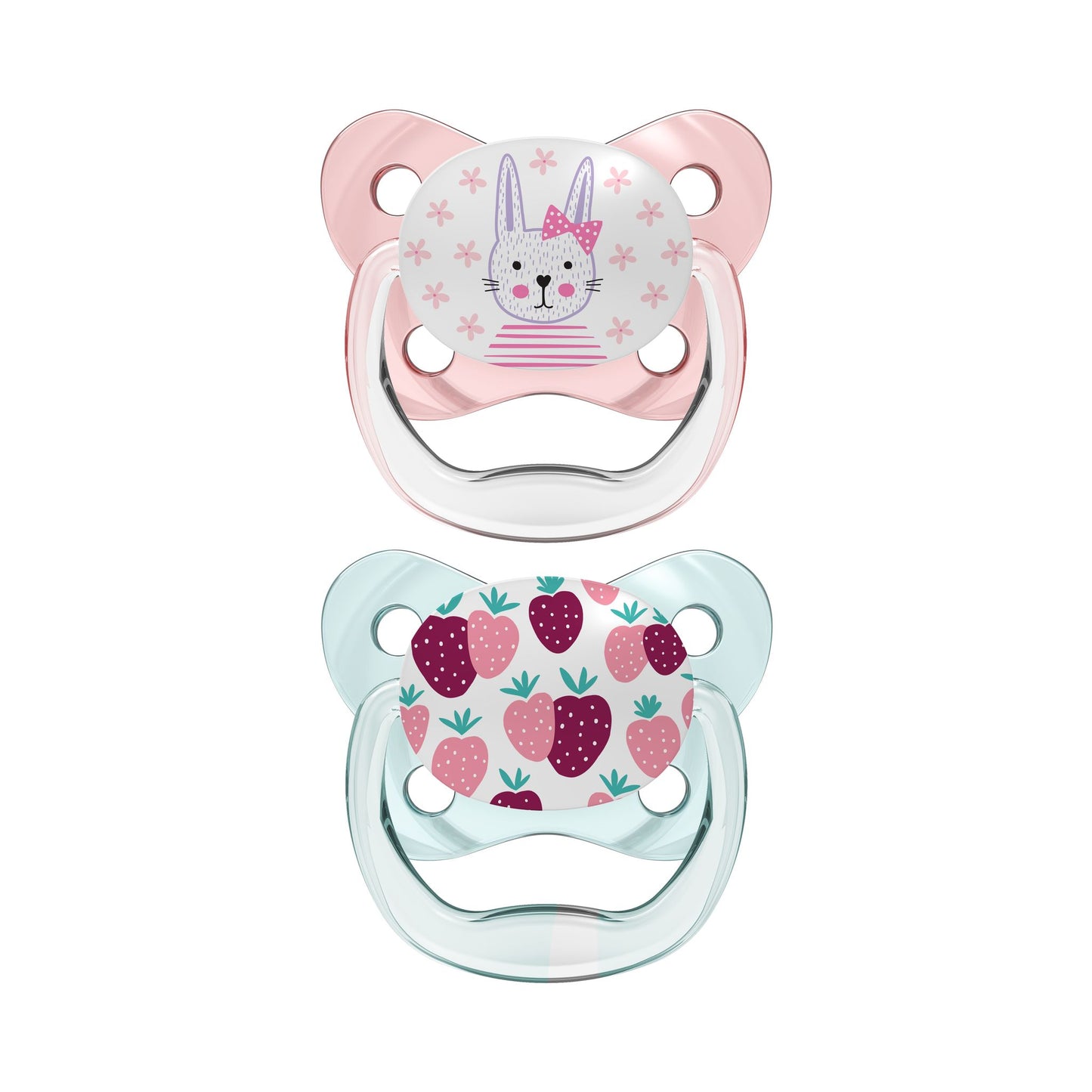Dr. Brown's PreVent BUTTERFLY SHIELD Soother - Stage 1, Pink, 2-Pack