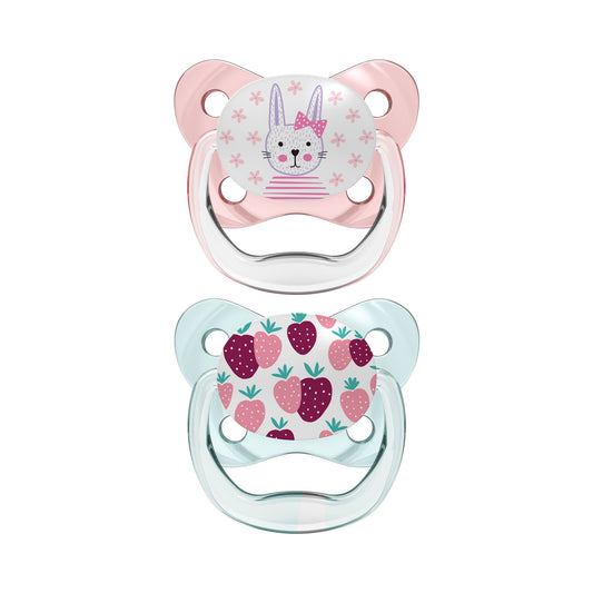 Dr. Brown's PreVent BUTTERFLY SHIELD Soother - Stage 1, Pink, 2-Pack