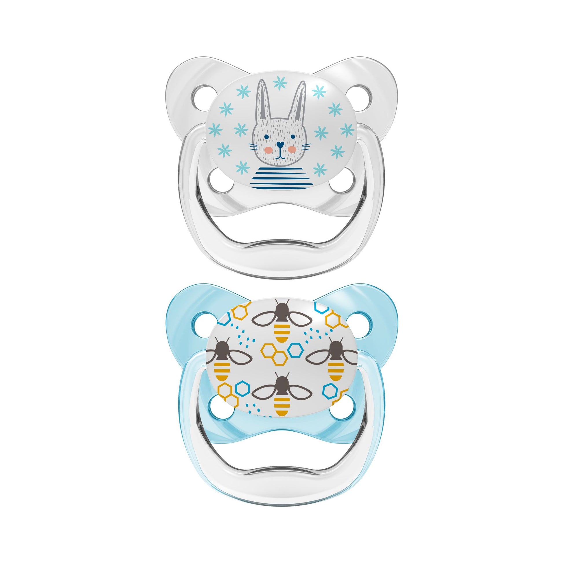 Dr. Brown's PreVent BUTTERFLY SHIELD Soother - Stage 1, Blue, 2-Pack
