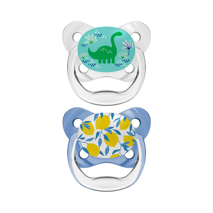 Dr. Brown's PreVent BUTTERFLY SHIELD Soother - Stage 2, Blue, 2-Pack