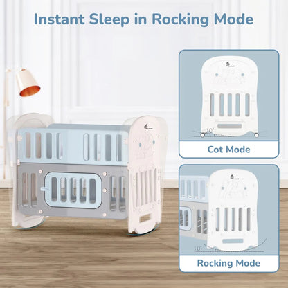 R For Rabbit Dream N Play Plus Baby Cot 3-in-1 Multipurpose and Plug N Play Installation